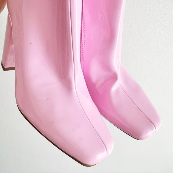Pink Steve Madden pleather boots women’s 6.5 - Picture 2 of 6